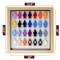 12x12 Wood Shadow Box Display Case Frame for Block Figures | Holds up to 28 Figurines - Display Brackets Included | UV Acrylic and  White Base